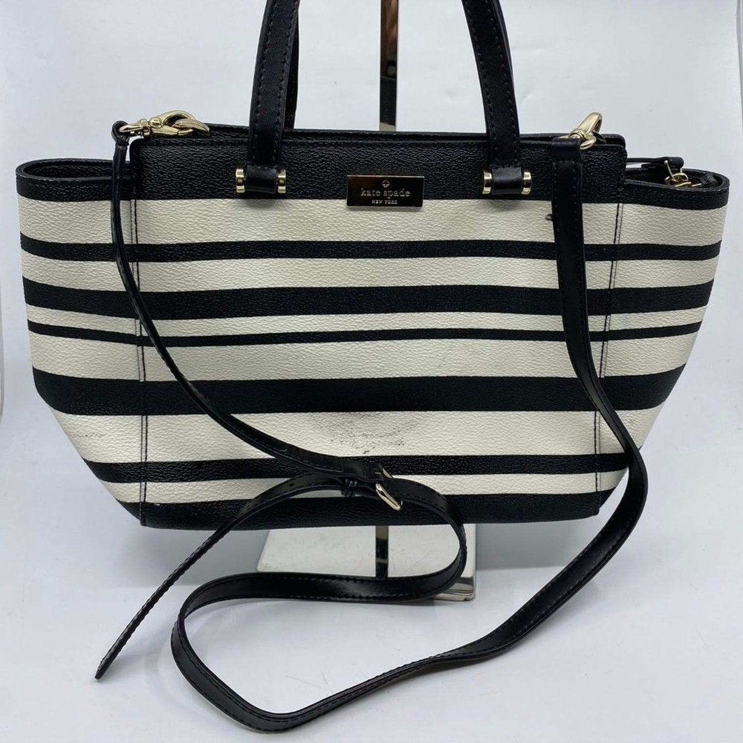 Kate Spade Black & White Medium Crossbody Bag