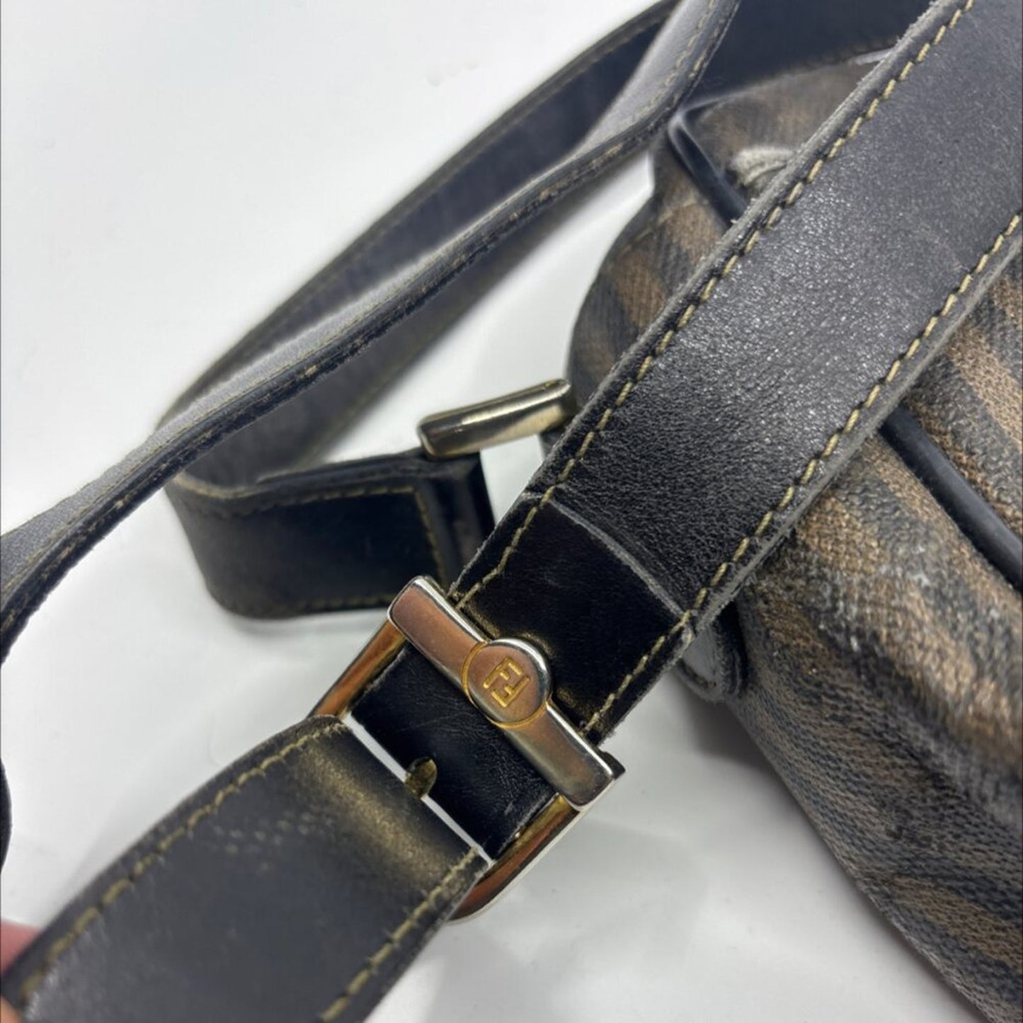 Vintage Fendi Crossbody Bag - Brown/Black