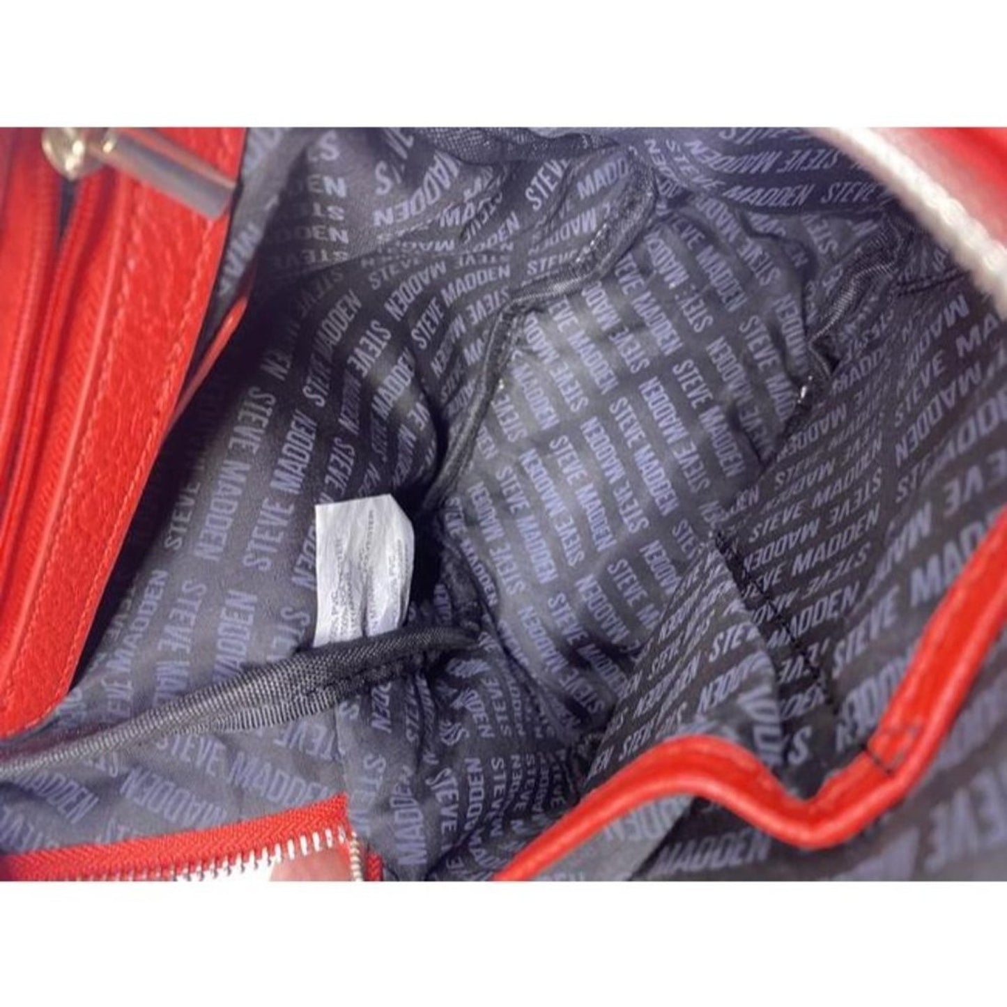 Steve Madden Mini Red Faux Leather Backpack