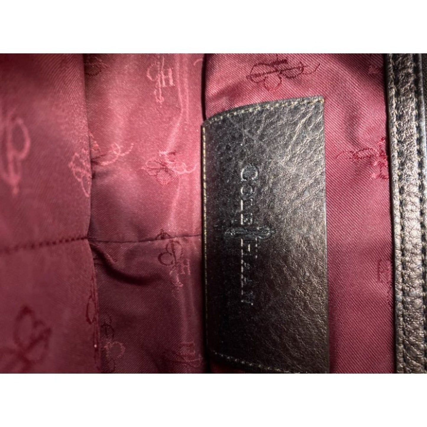 Cole Haan Leather Crossbody Brown Gold Customized