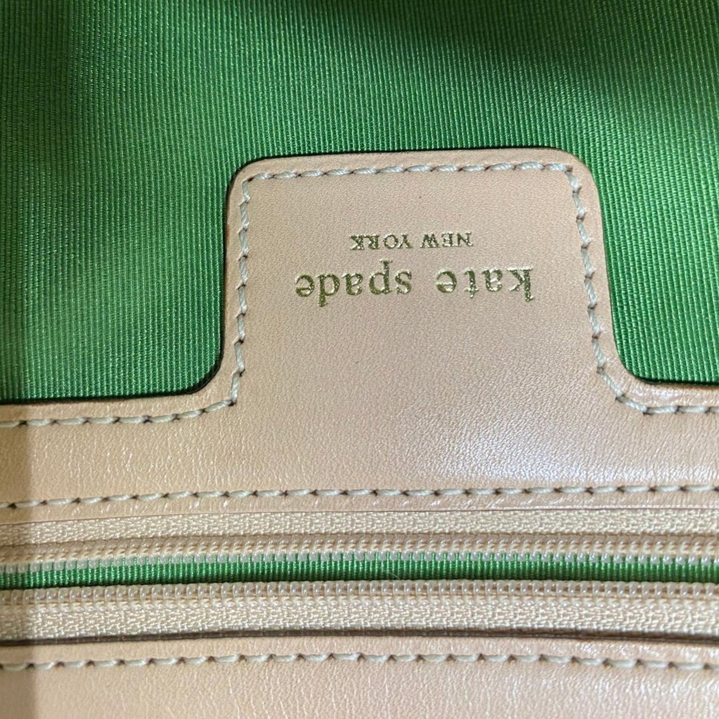 Kate Spade White Tan Leather Medium Size Handbag