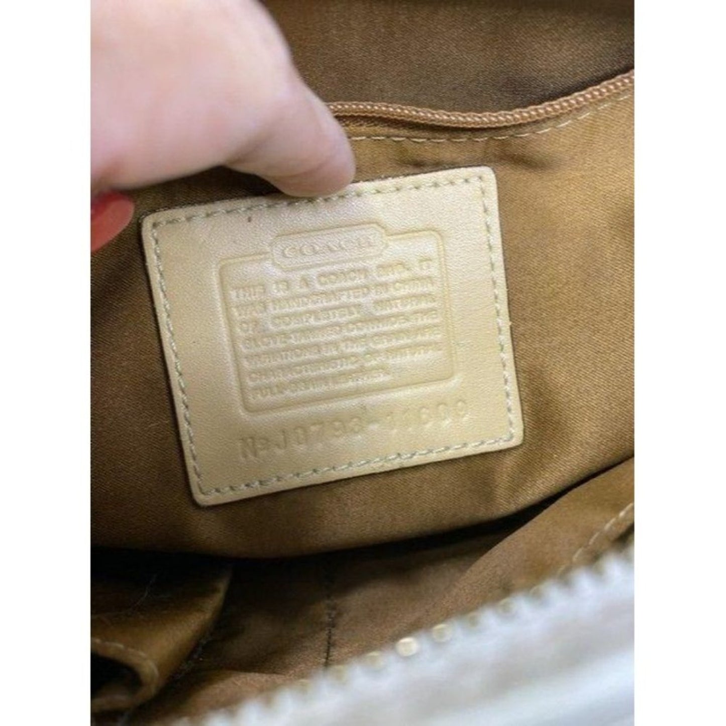 coach leather white shoulder bag