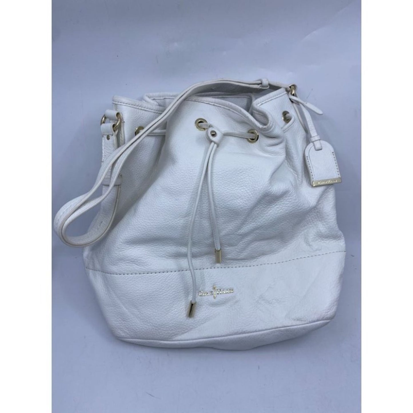 COLE HAAN White Large Leather Tote/ Shoulder Bag