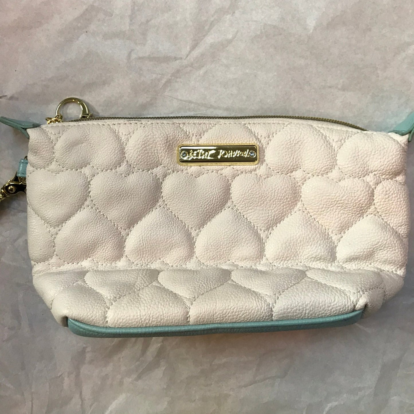 Betsey Johnson White Wristlet