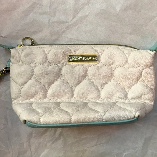 Betsey Johnson White Wristlet