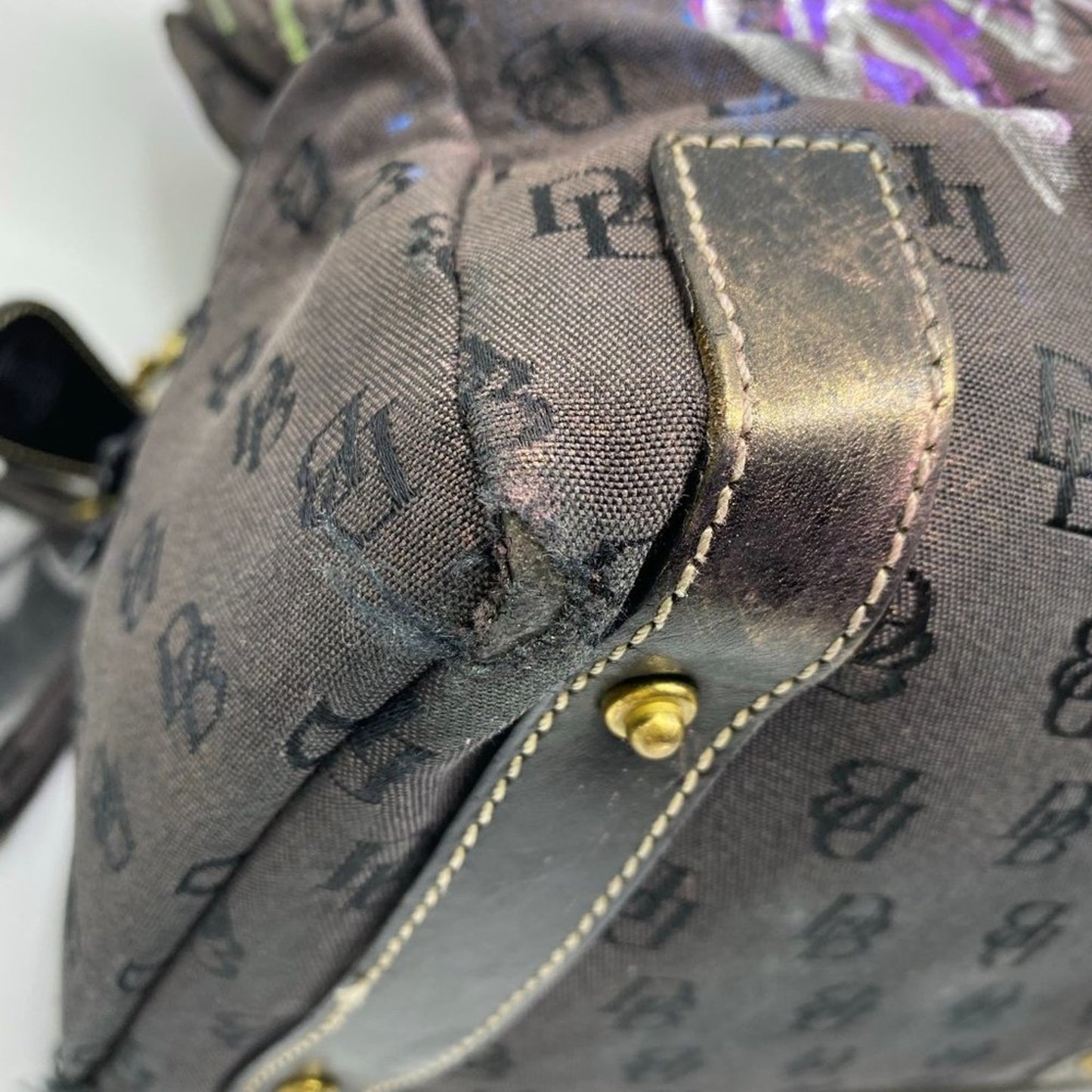 Dooney & Bourke Gray Customized W/ Graffiti Tote