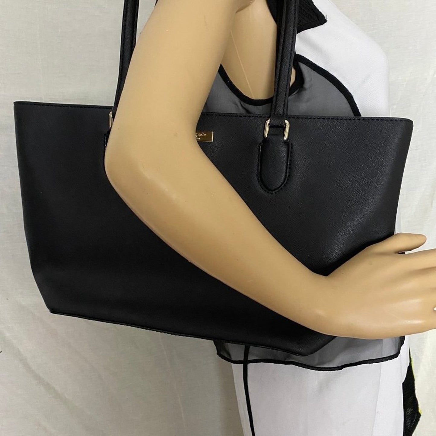 Kate Spade Black Large Saffiano Leather Tote Bag