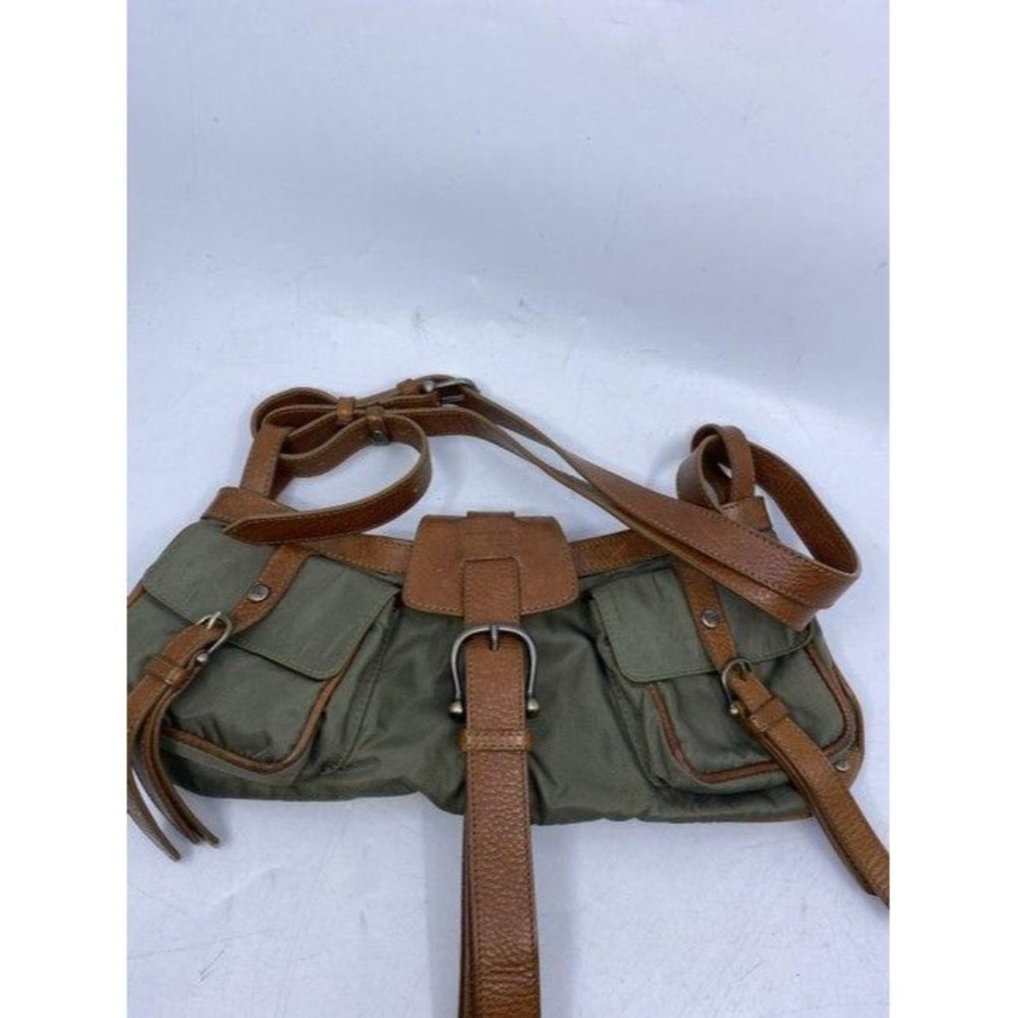 burberry gray brown shoulder bag