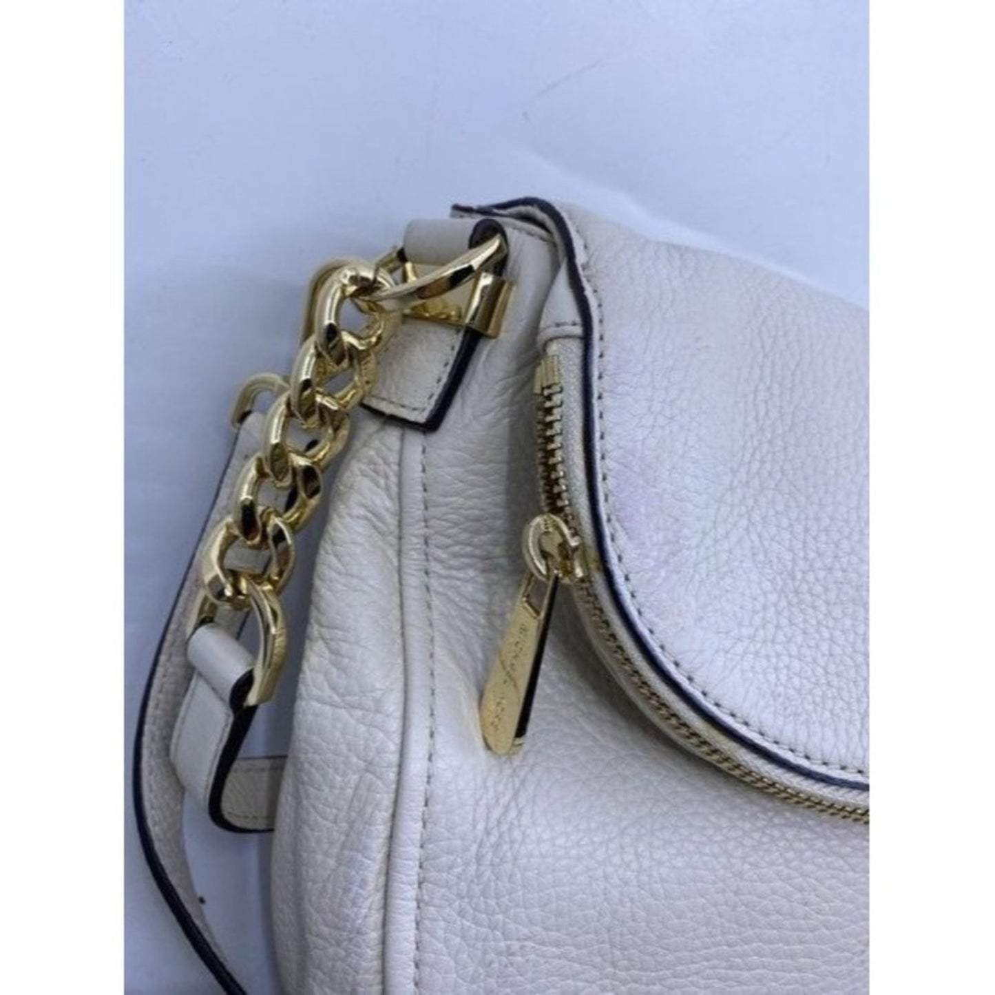 Michael Kors Tassel White Leather Cross Body Bag