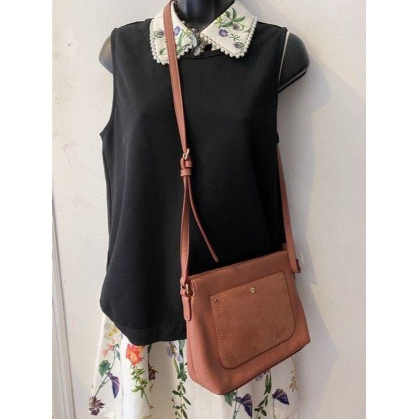 lc lauren conrad orange cross body bag