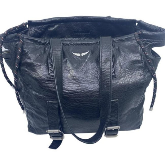 Zadig And Voltaire Bianca Black Leather Shoulder Bag