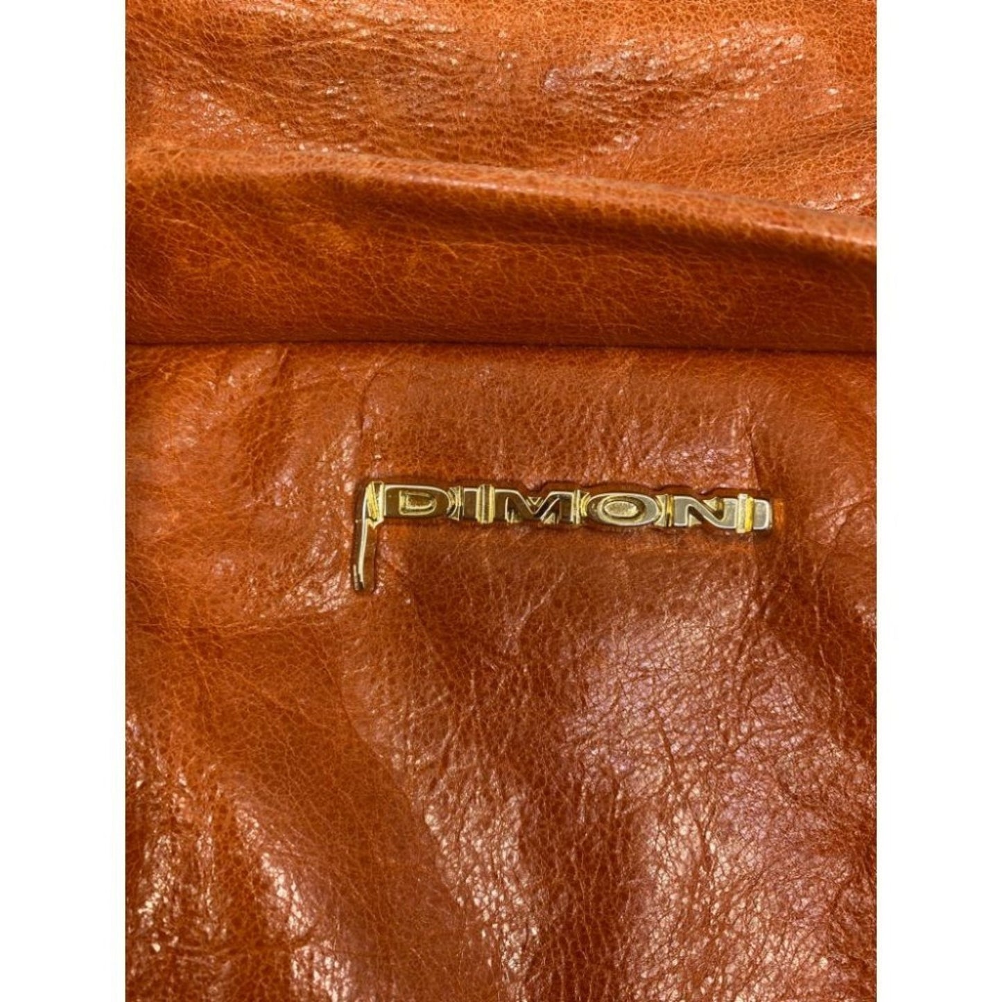 Dimoni Women's Orange Leather Handbag