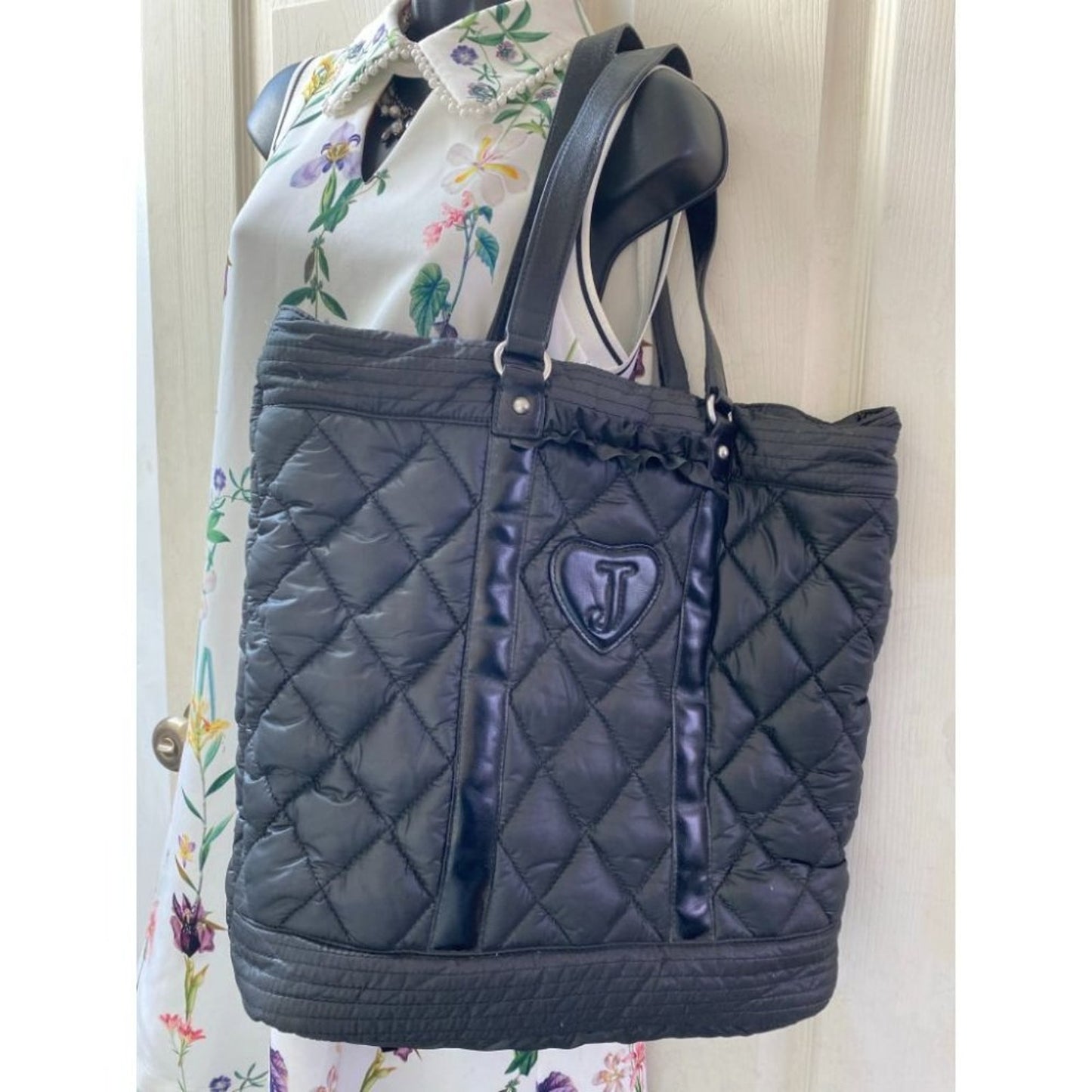 Juicy Couture Black Large Nylon Tote Bag