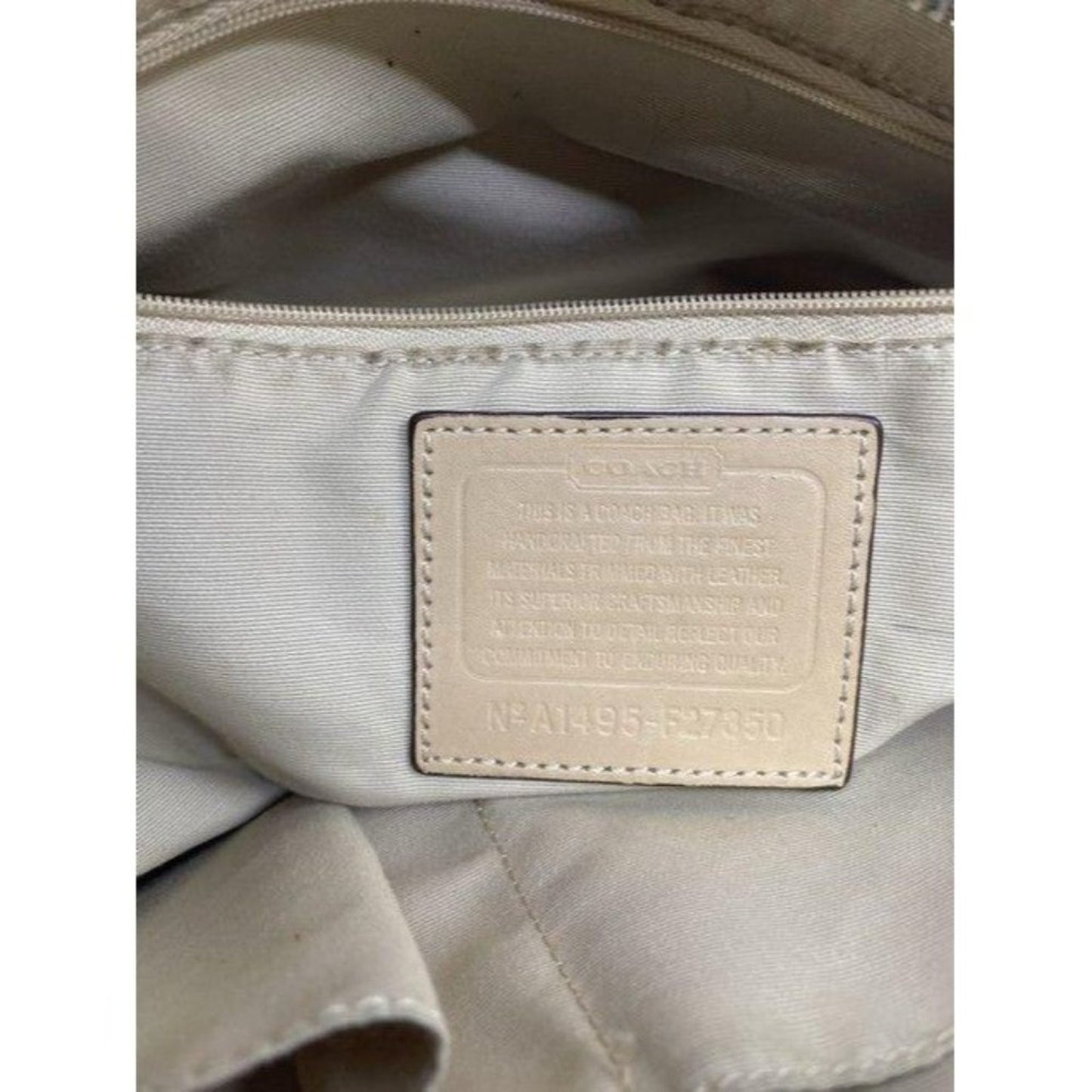 coach w w detachable specialty tie accent tan whit