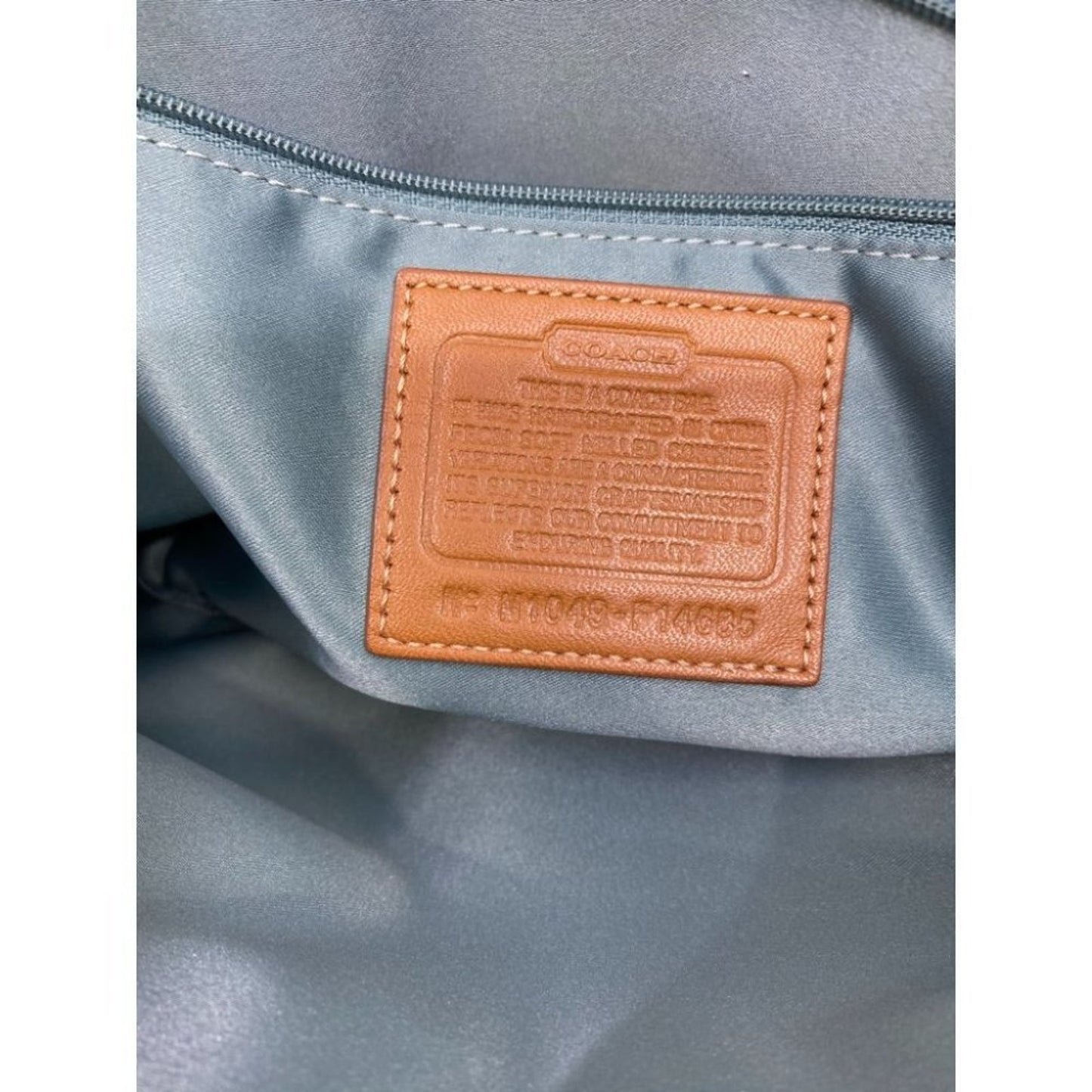 Coach Leather Medium Size White Brown Shoulder Bag