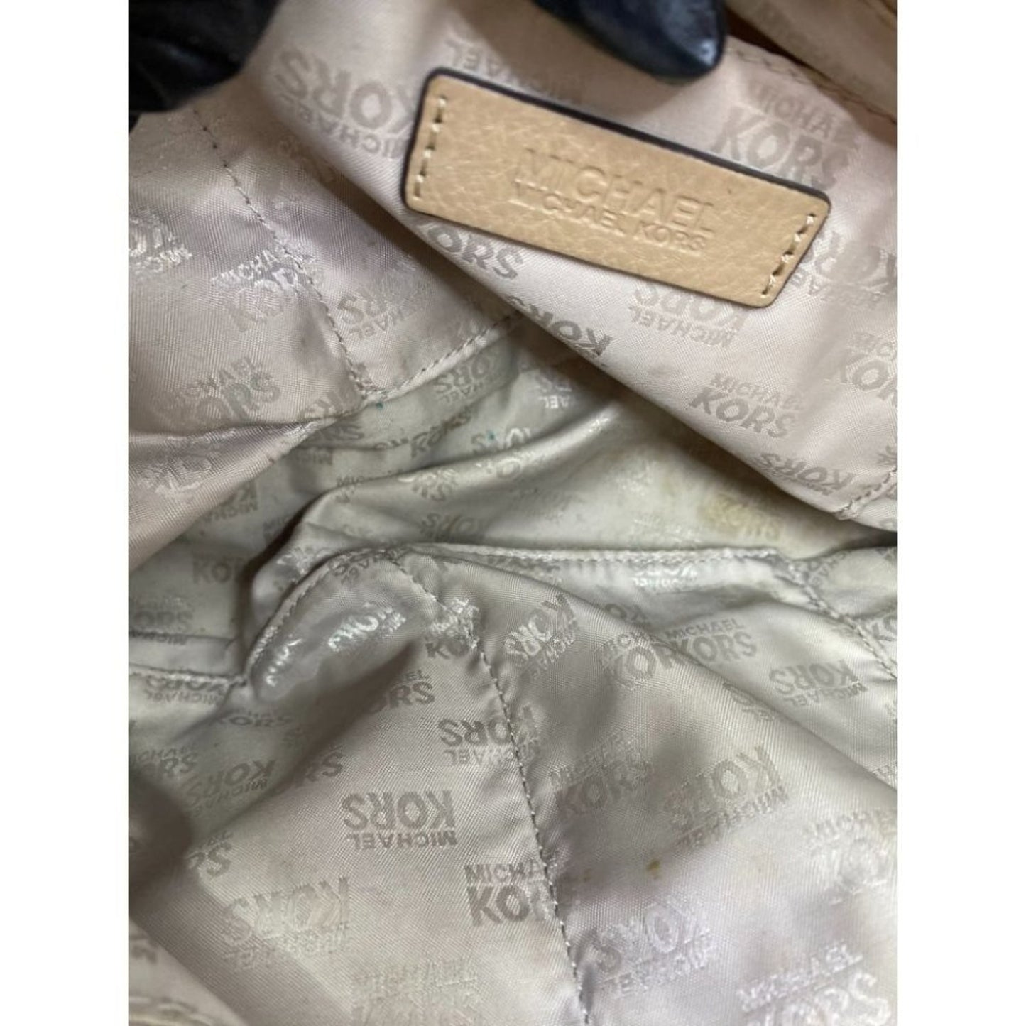 Michael Kors Lamb Leather Tan Shoulder Bag LG/MD