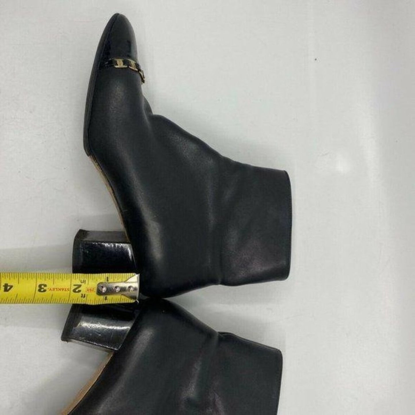 Msrp$730 SALVATORE FERRAGAMO Booties W/ Gold signa