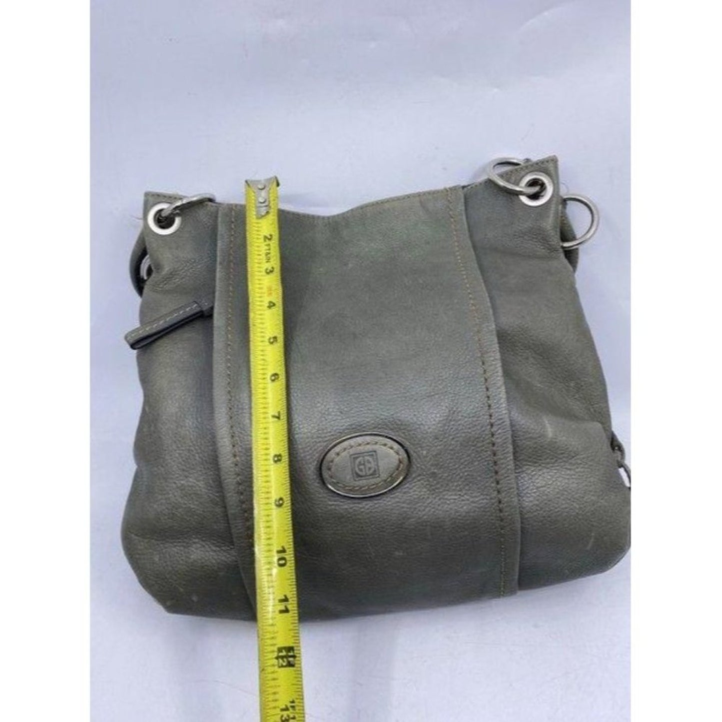 Giani Bernini Msrp Olive Green Leather Shoulder Ba