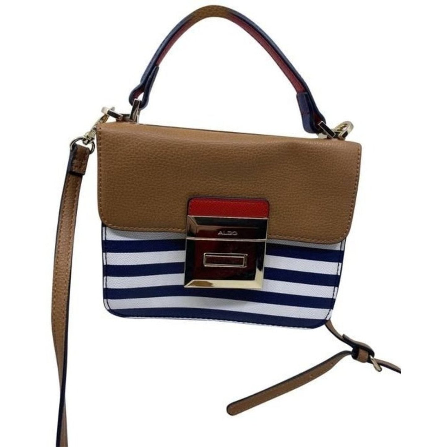 Aldo Cute Stripped Faux Leather Cross Body Bag