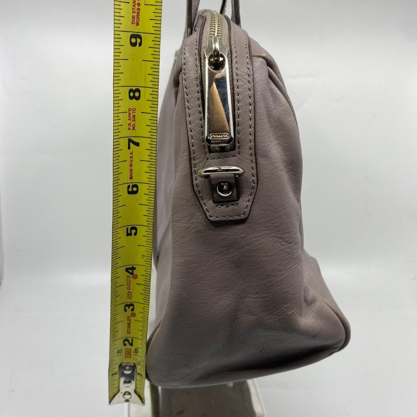 Coach Gray Medium Leather Tote Bag