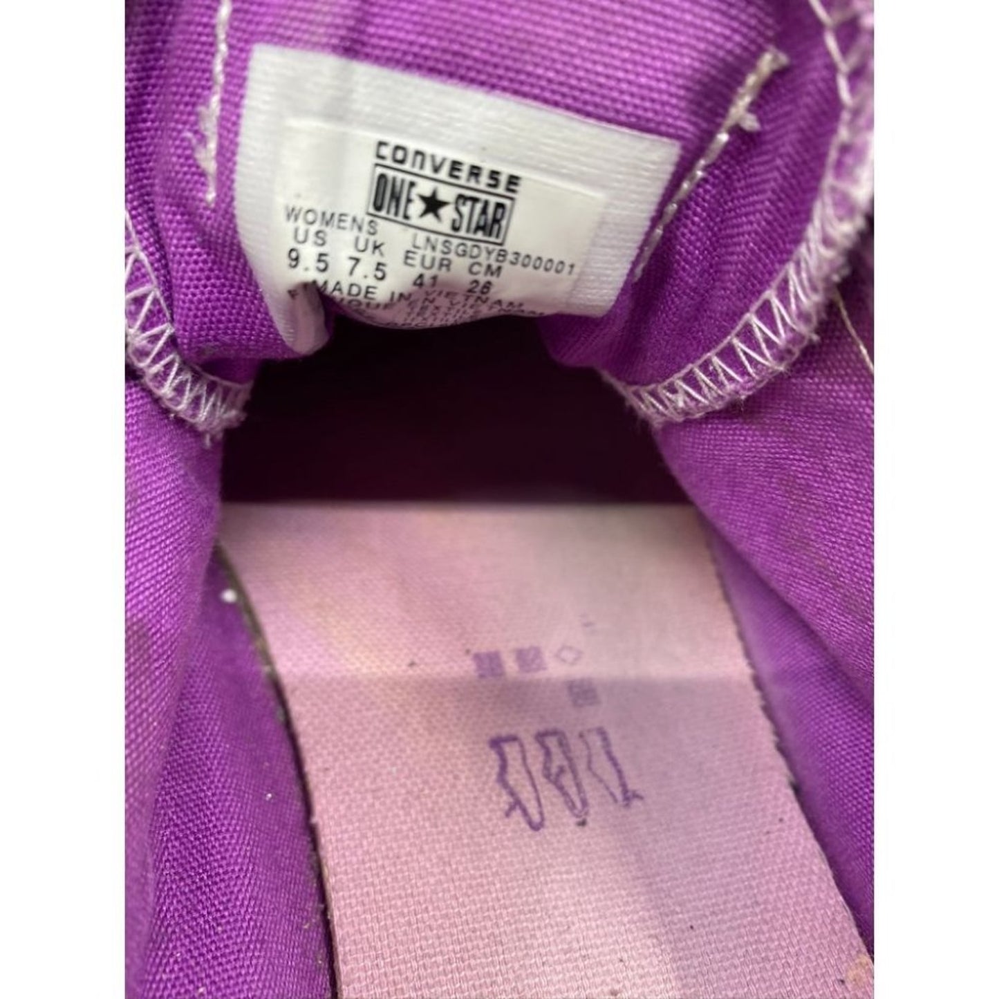 Converse Sneakers Purple Blue Graffiti Women's 9.5