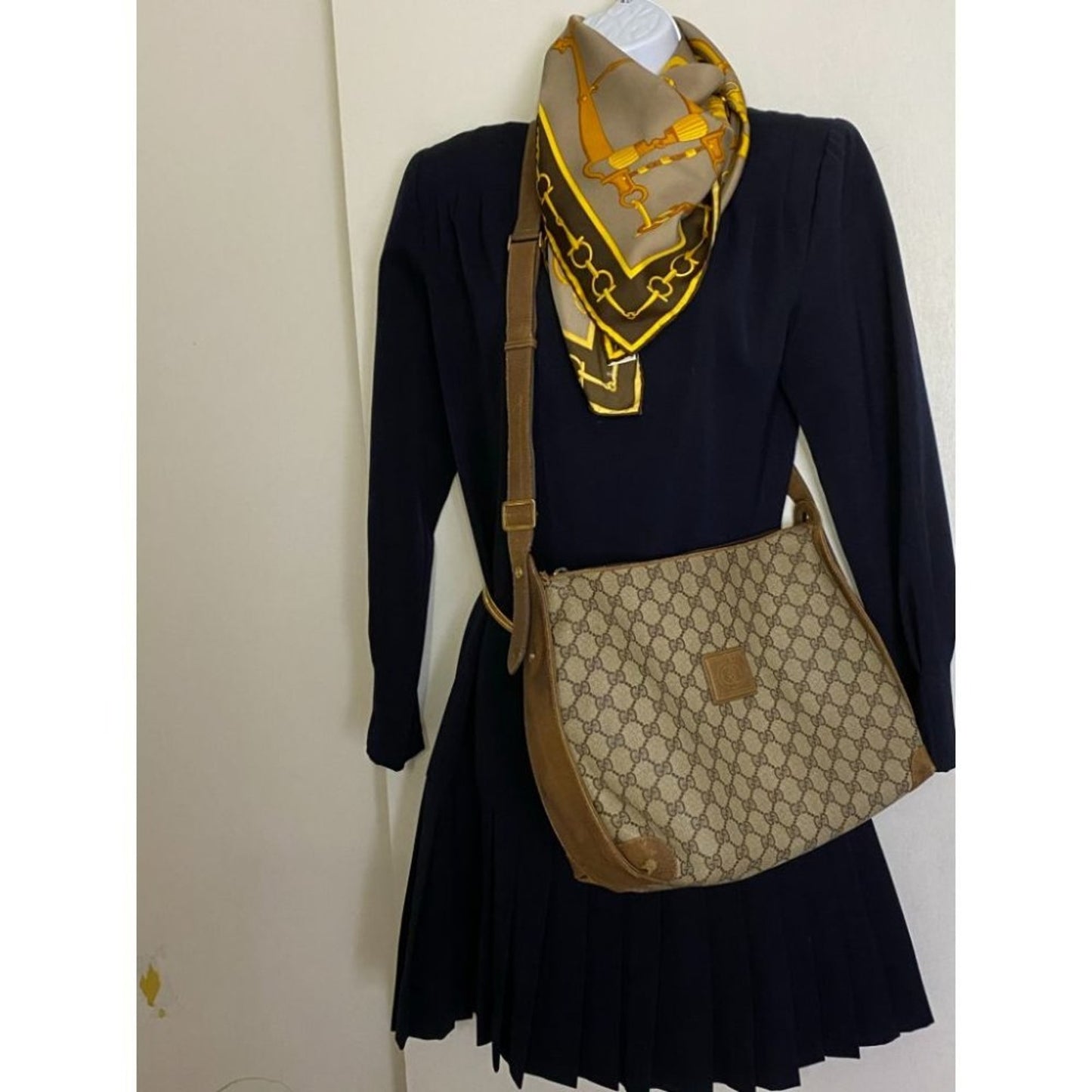 GUCCI Vintage Monogram Crossbody/ Shoulder Bag
