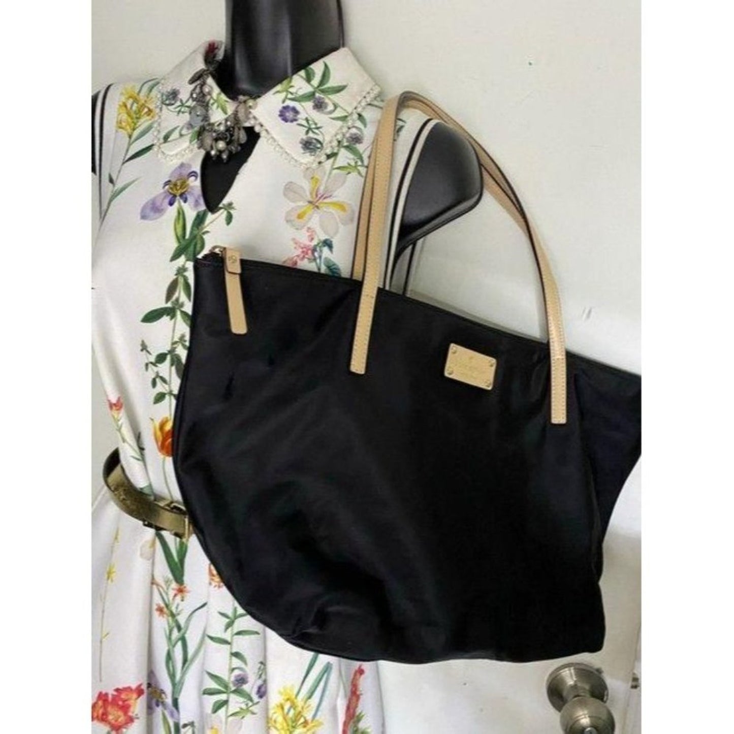 kate spade black nylon shoulder bag