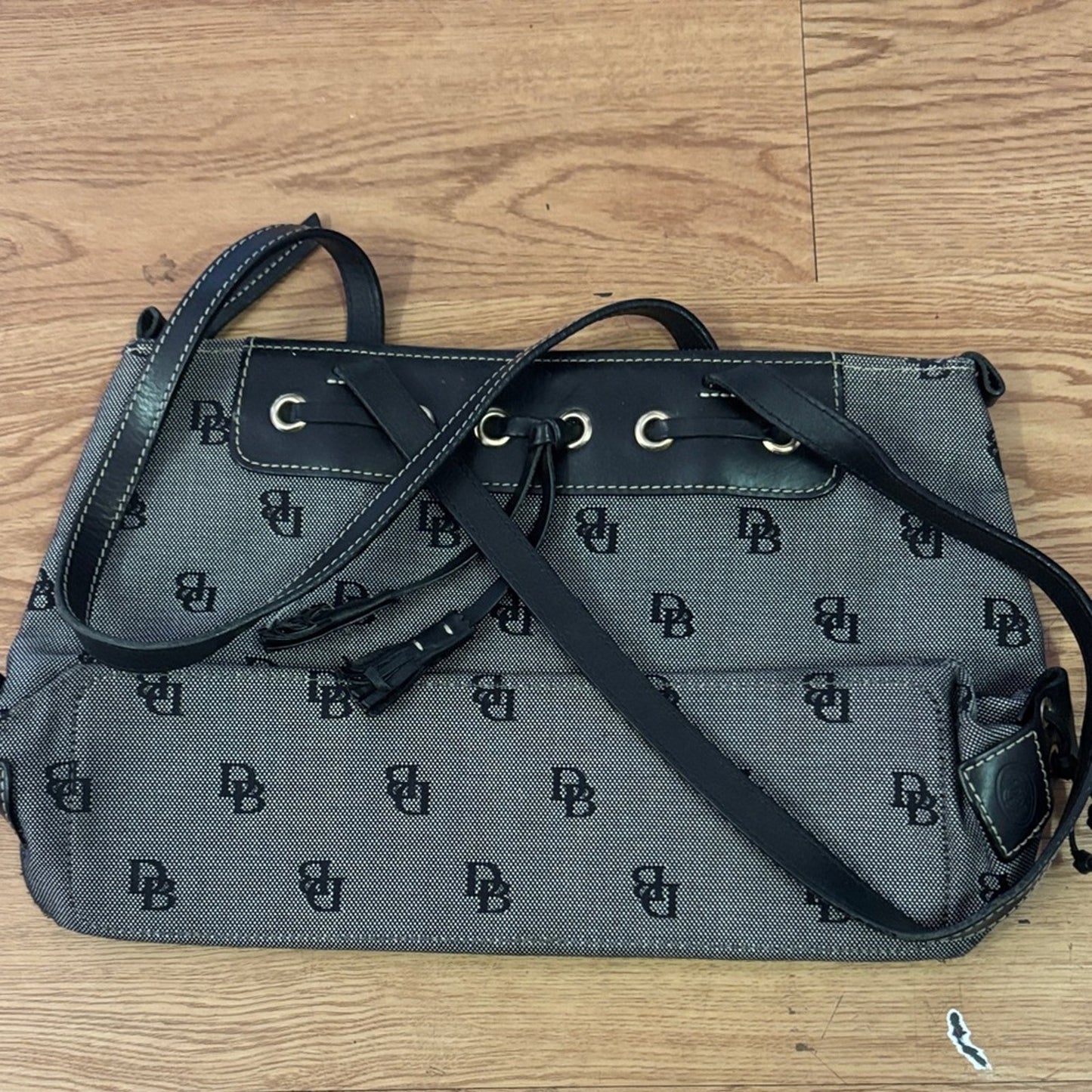 Dooney & Bourke Black and Gray Shoulder Bag