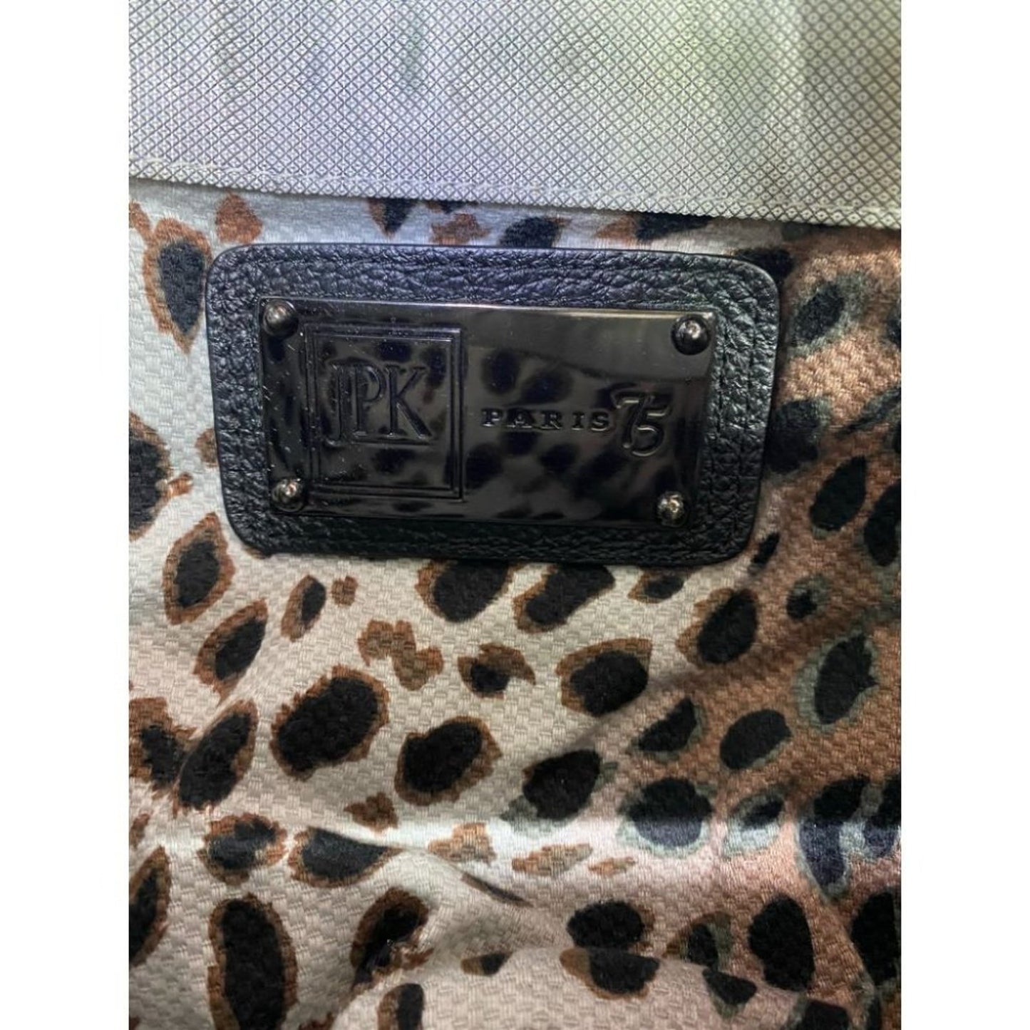 IPK Paris 75 Gray Nylon Hand Bag/Shoulder