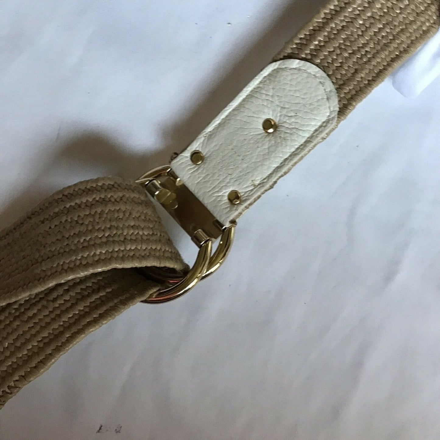 Michael Kors Woven White Belt