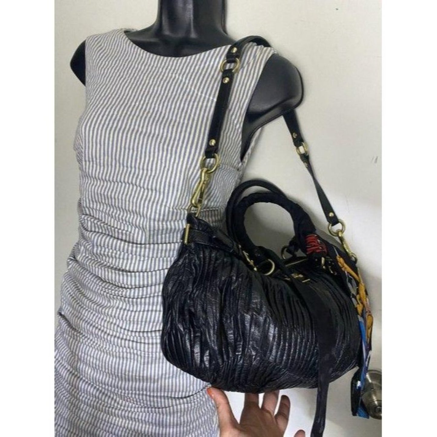 coach w w detachable specialty tie accent black sh