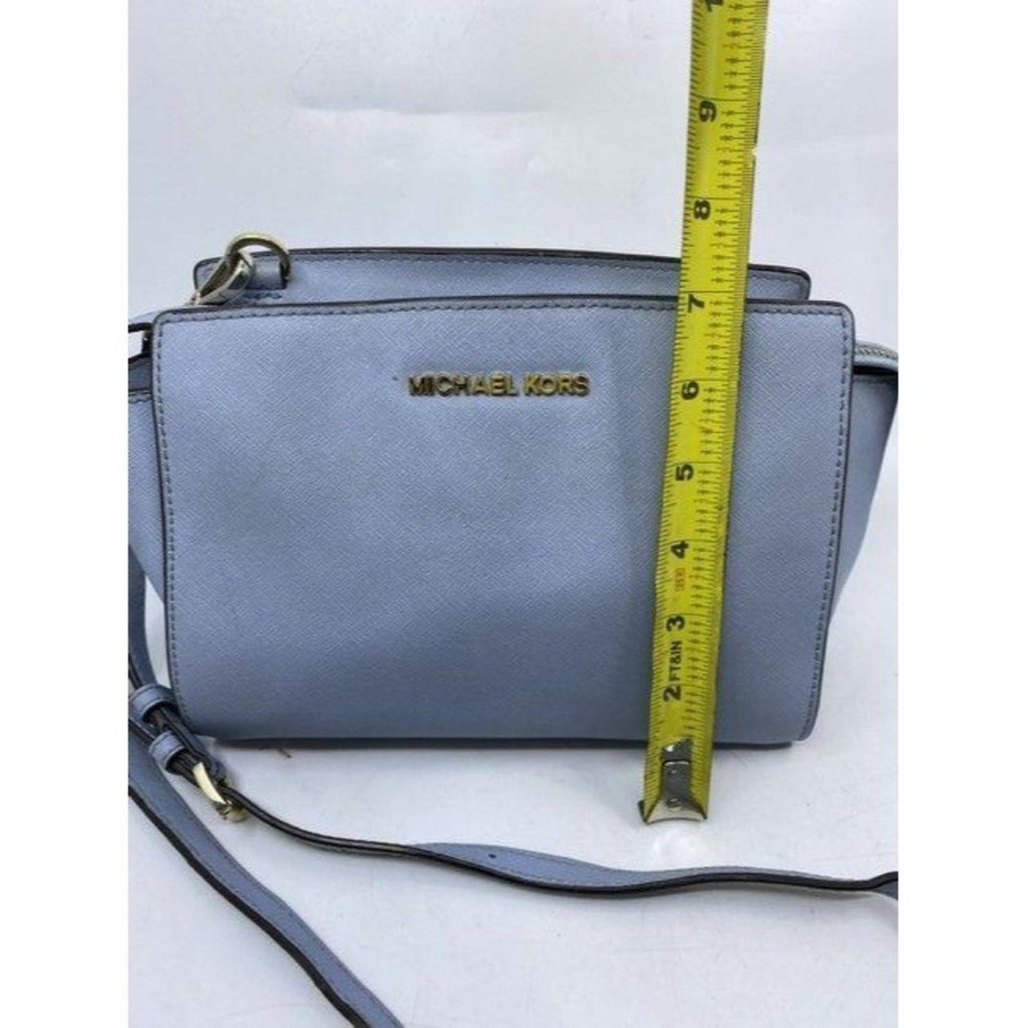 michael kors small blue cross body bag