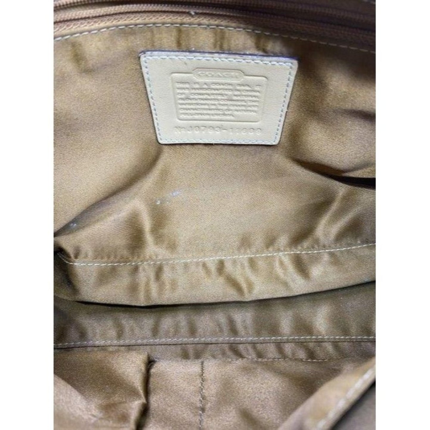 coach leather white shoulder bag