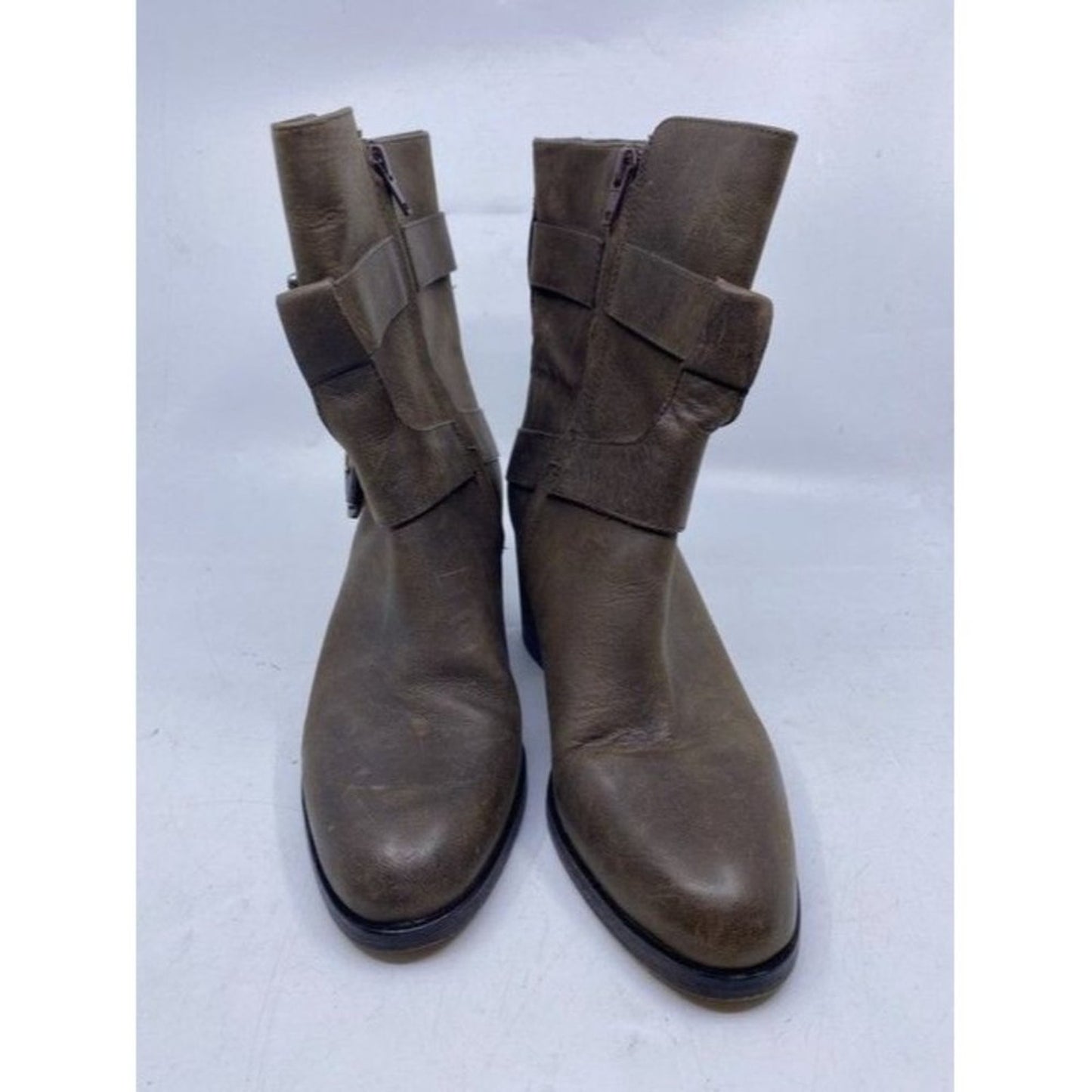 Lauren Ralph Lauren Brown Leather Bootsbooties Size Us