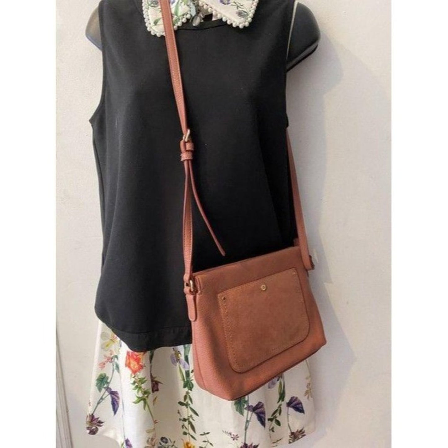 lc lauren conrad orange cross body bag