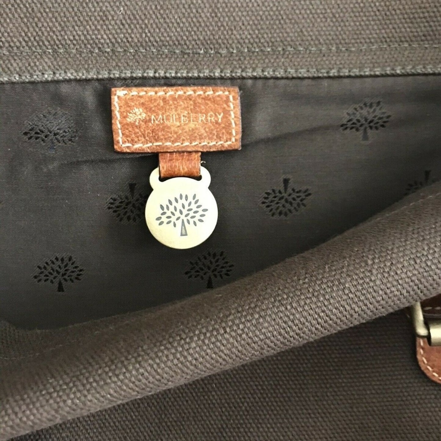 Mulberry Unisex Brown Canvas Messenger Bag