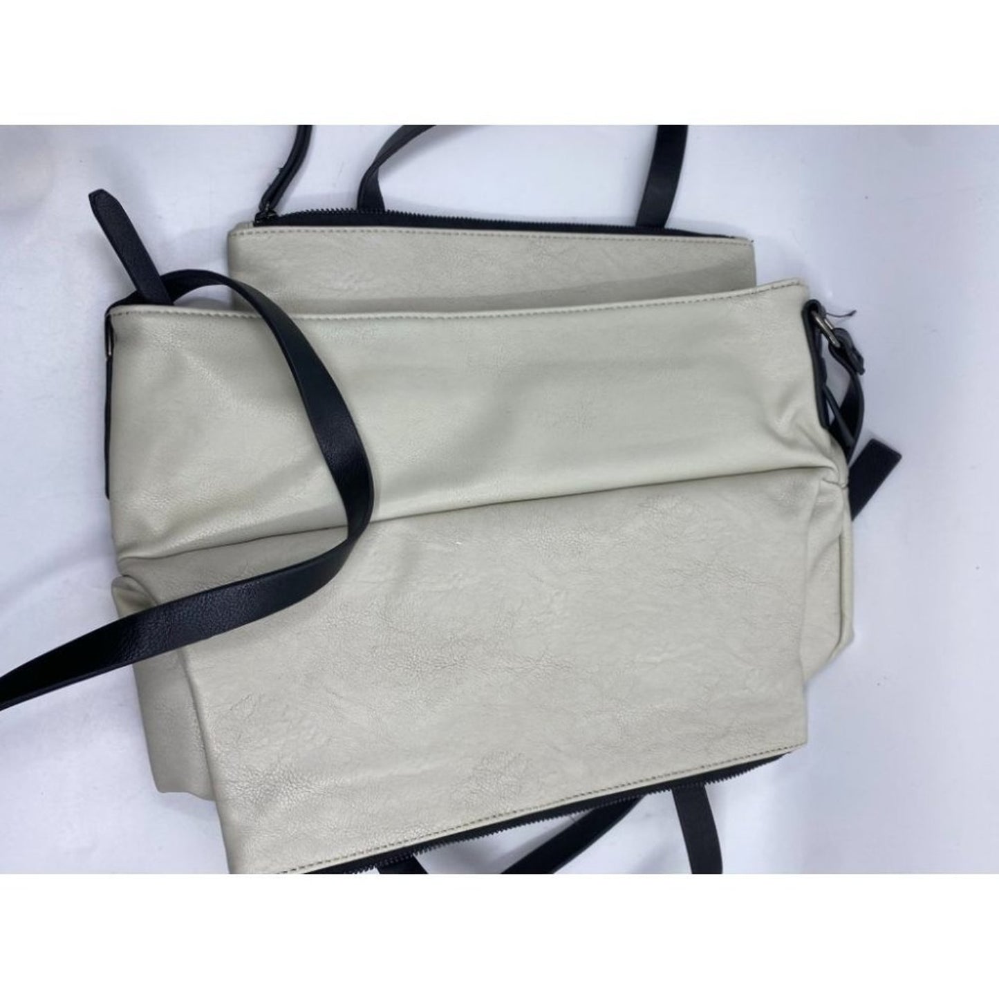 Kenneth Cole White Large Leather Crossbody Bag