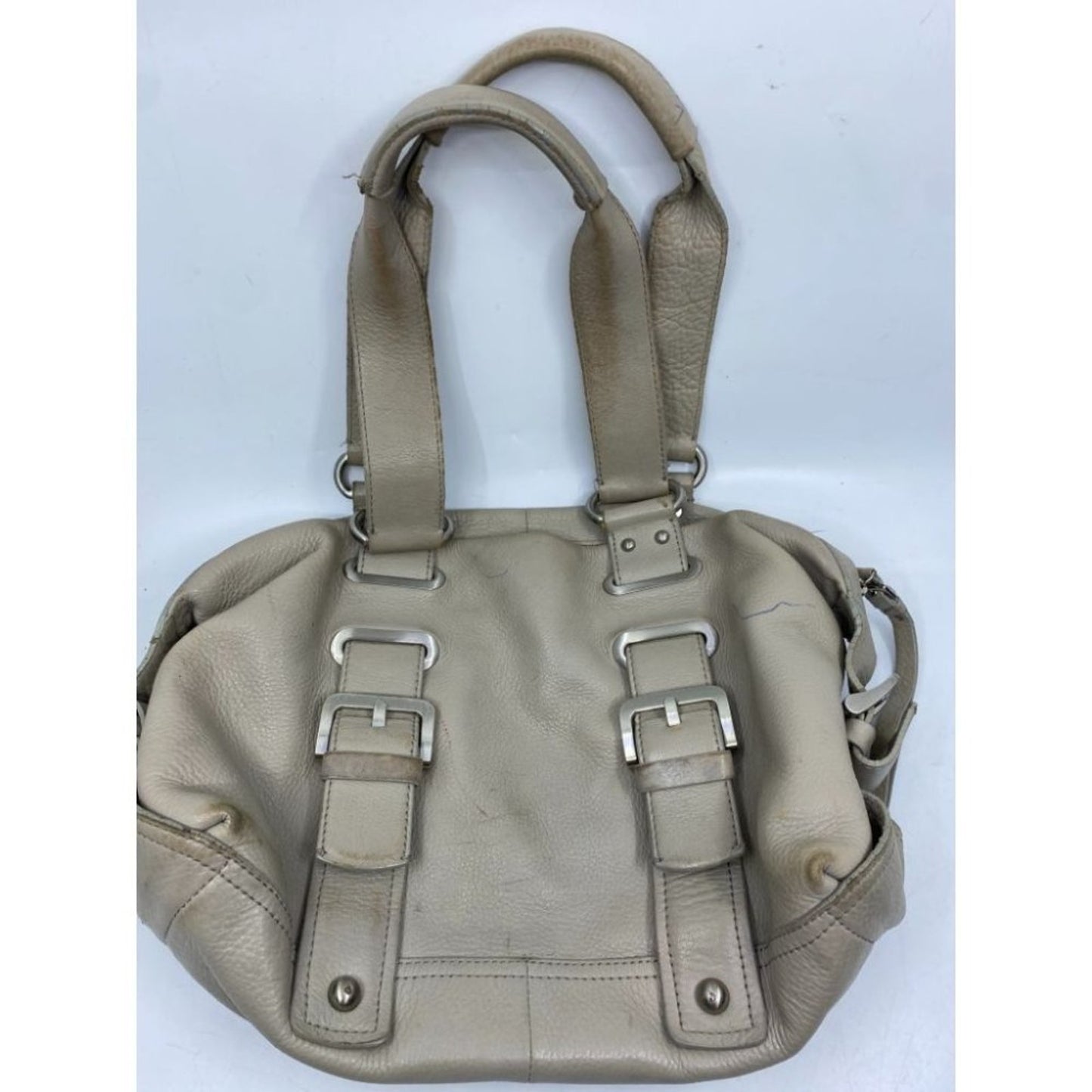 Kenneth Cole Cream Leather Tote/ Shoulder Bag