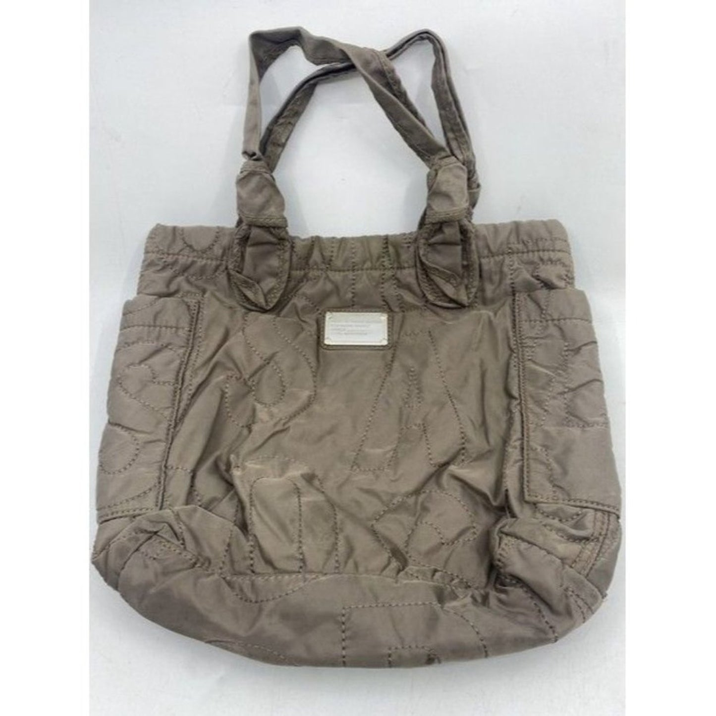 Marc By Marc Jacobs Medium Tate Tote Quartz Gray Nylon Shoulder Bag