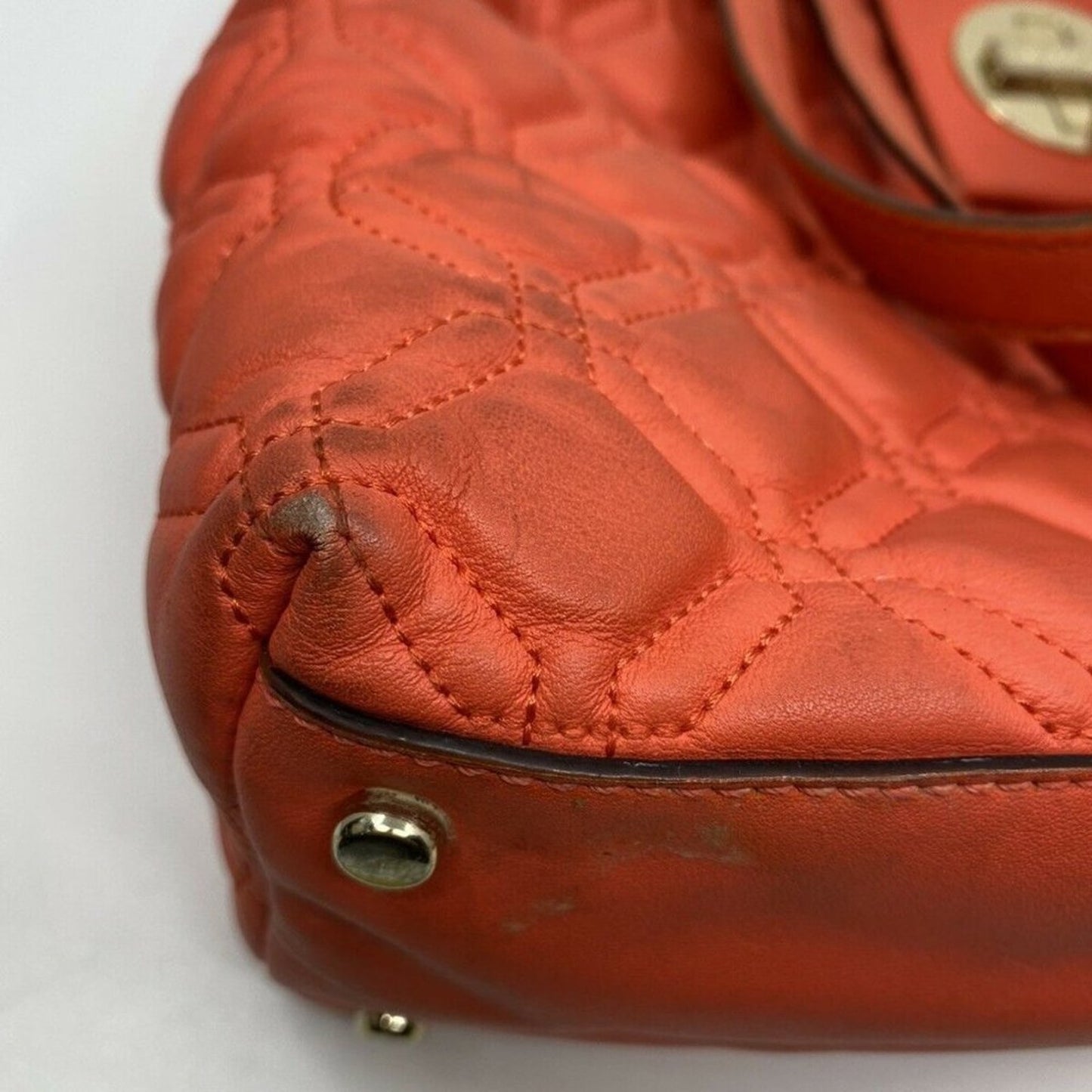 Kate Spade Orange Leather Tote Bag