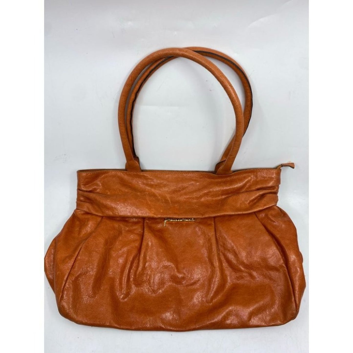 Dimoni Orange Leather Shoulder/ Handbag