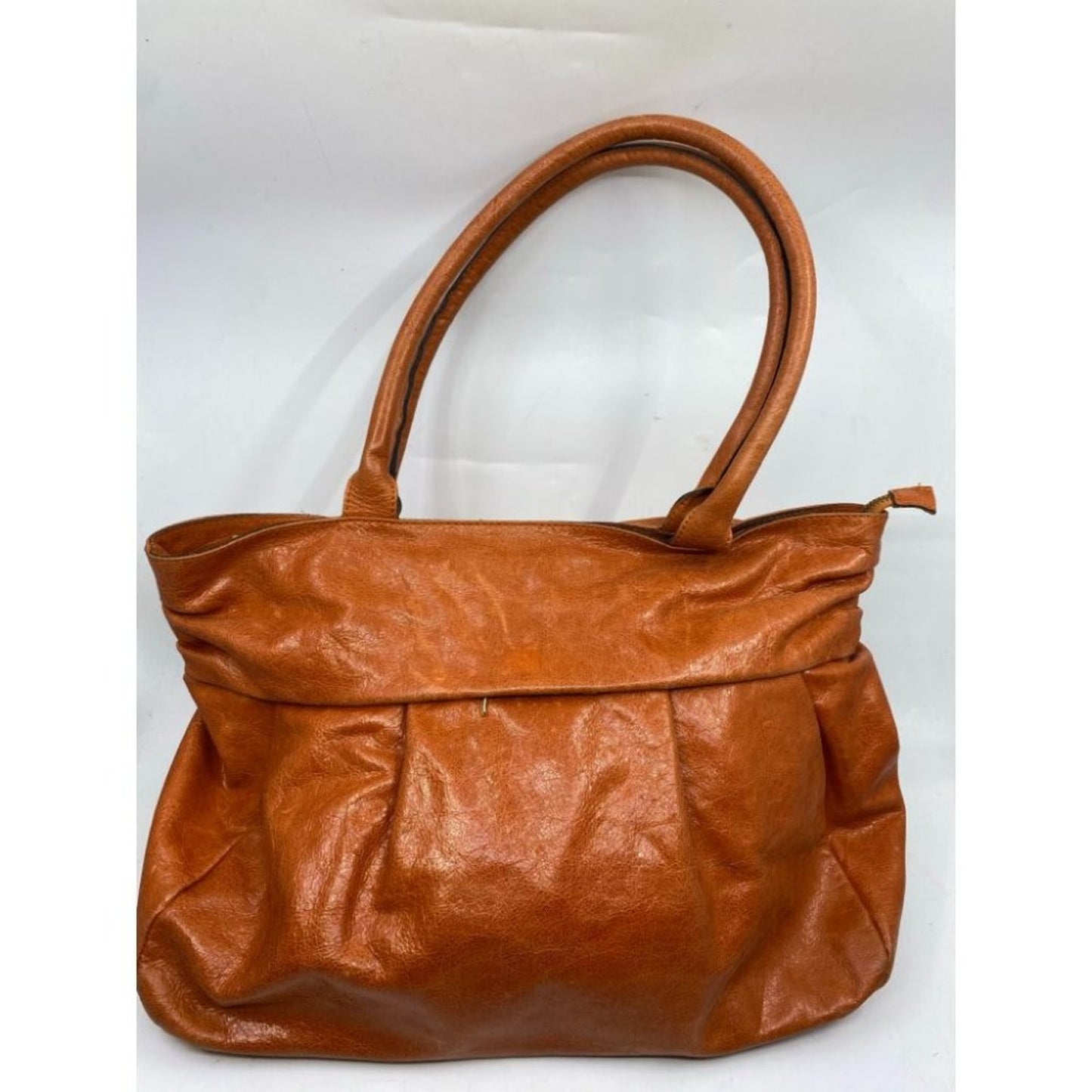 Dimoni Orange Leather Shoulder/ Handbag