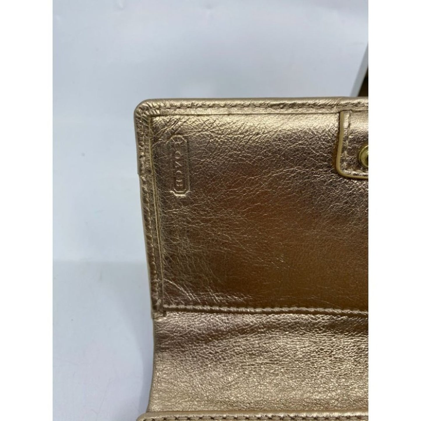 Coach Women's Gold Tan Wallet