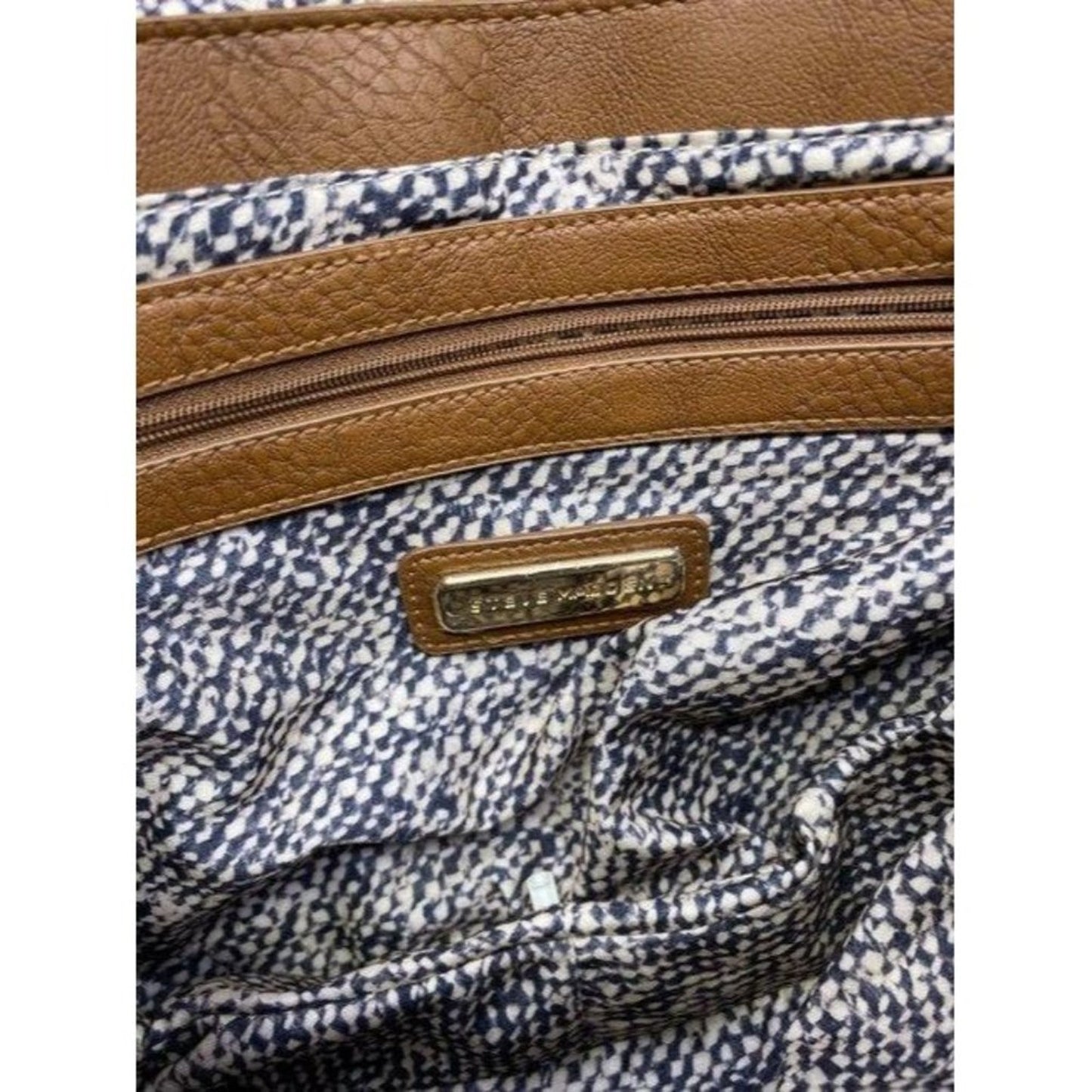steve madden brown leather cross body bag