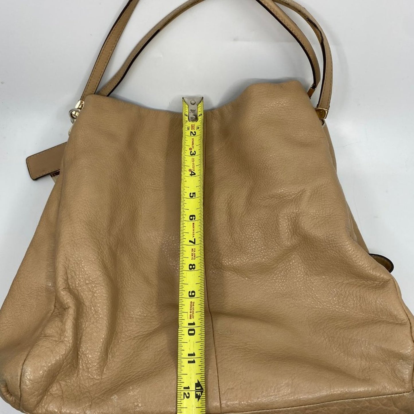 Coach Large Edie Tan  Leather Shoulder Bag