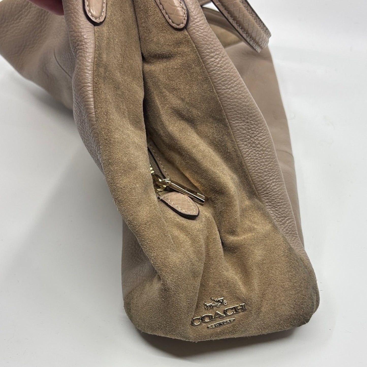 Elegant Taupe Leather Women's Bag