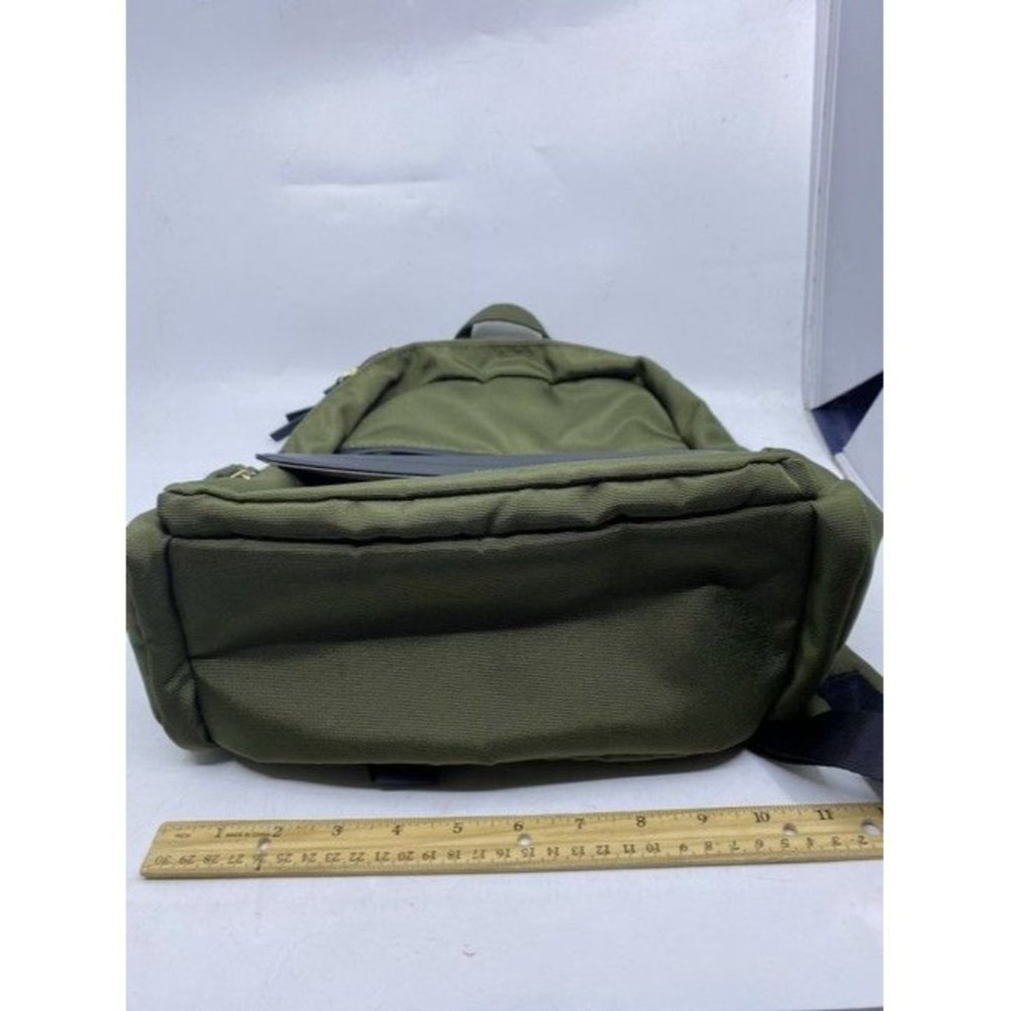 Nwot Laptop Padded Green Fabric Backpack