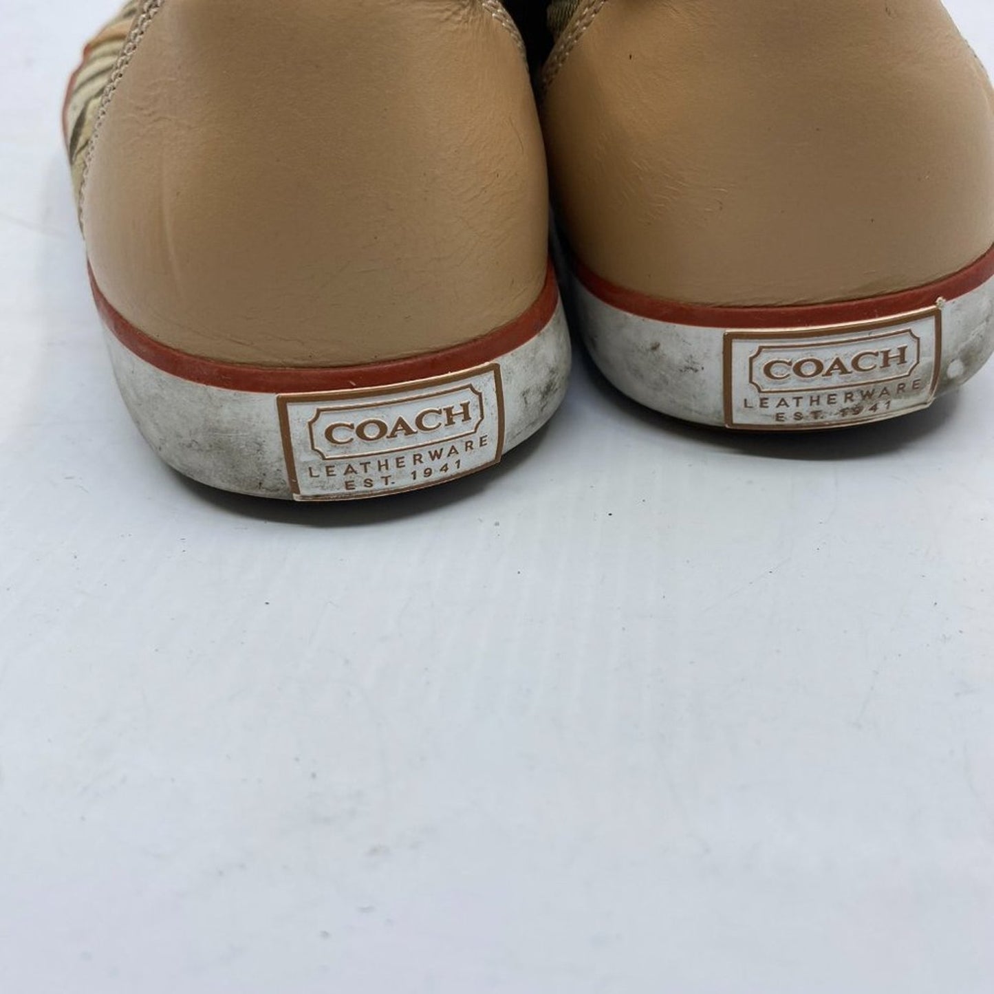 Coach Brown White Sneakers Size 8.5