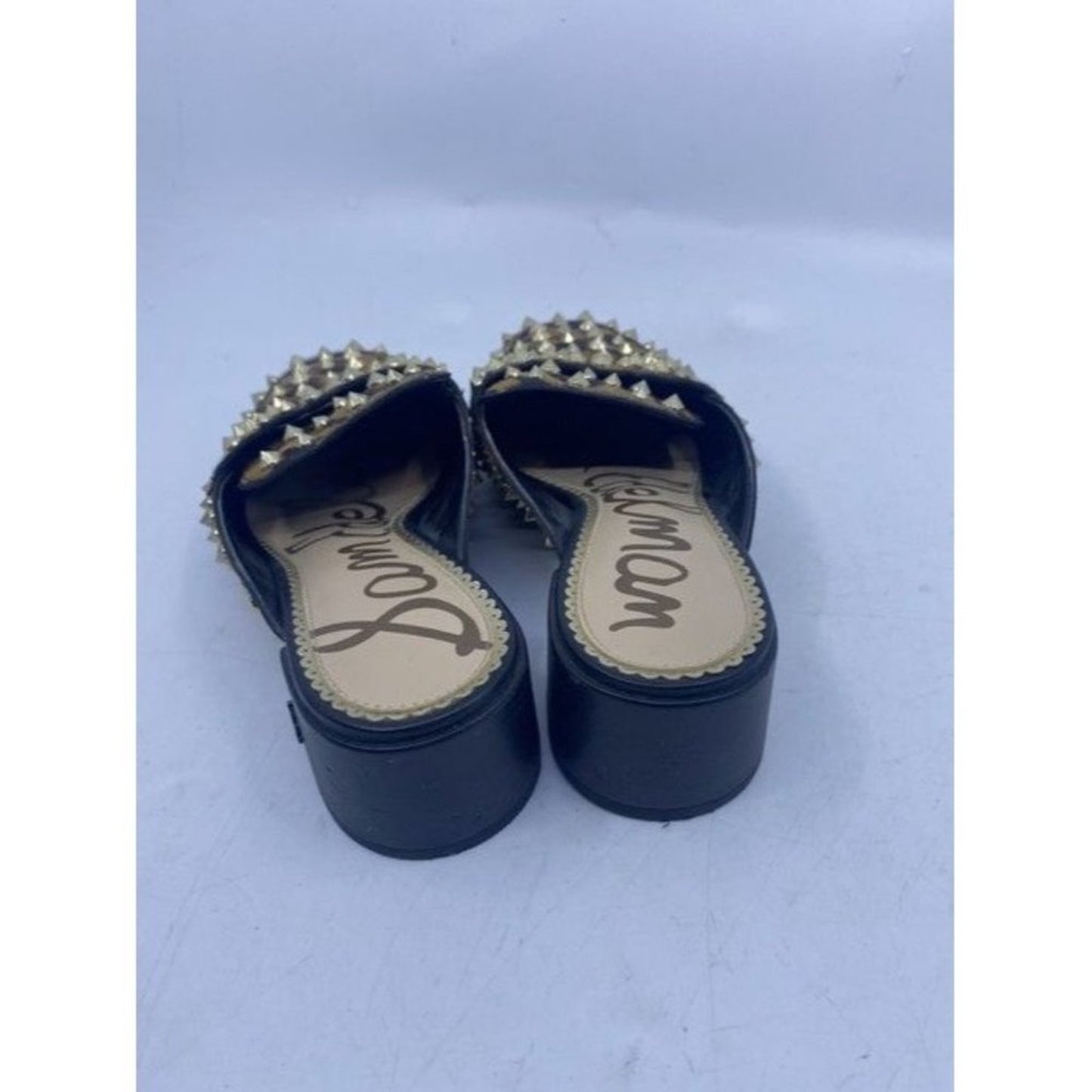 Sam Edelman Black And Brown Augustus Leopard Stud Mulesslides Size Us