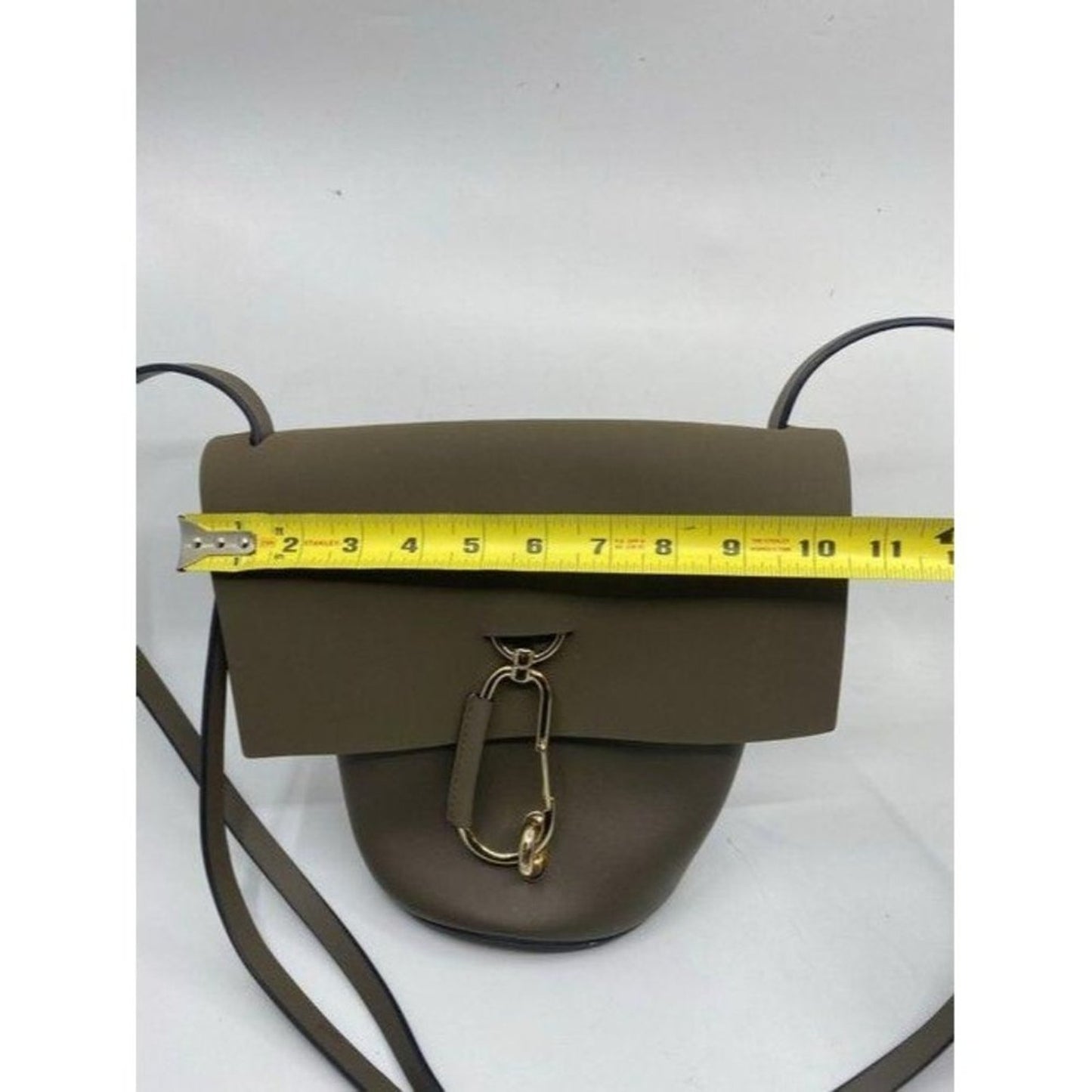 zac posen olive green leather cross body bag